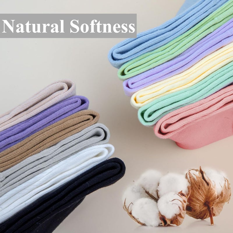 Socksfad Store 6 Pairs Thin Ankle Socks for Women, Womens Cotton Casual Dress Crew Lightweight Breathable Colorful Socks Size 5-9 - Image 3